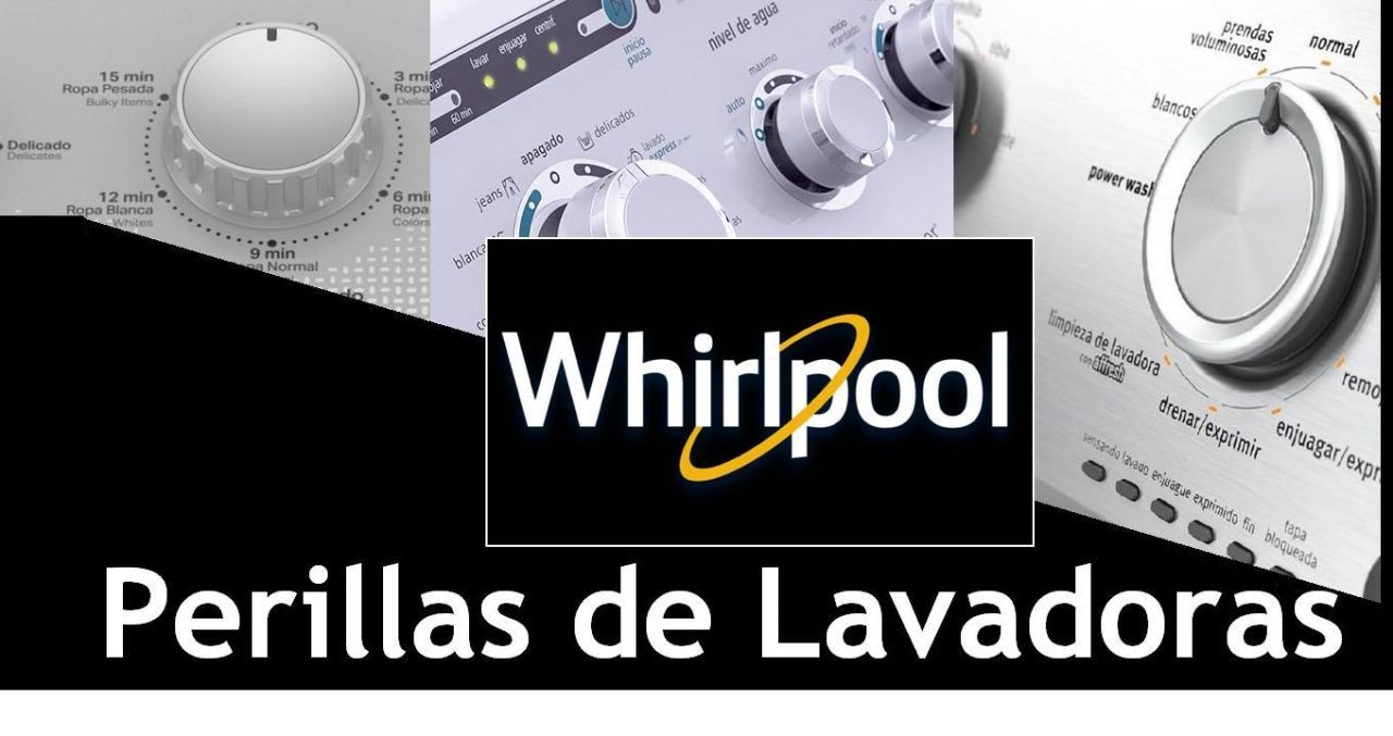 Perillas de control para lavadoras Whirlpool