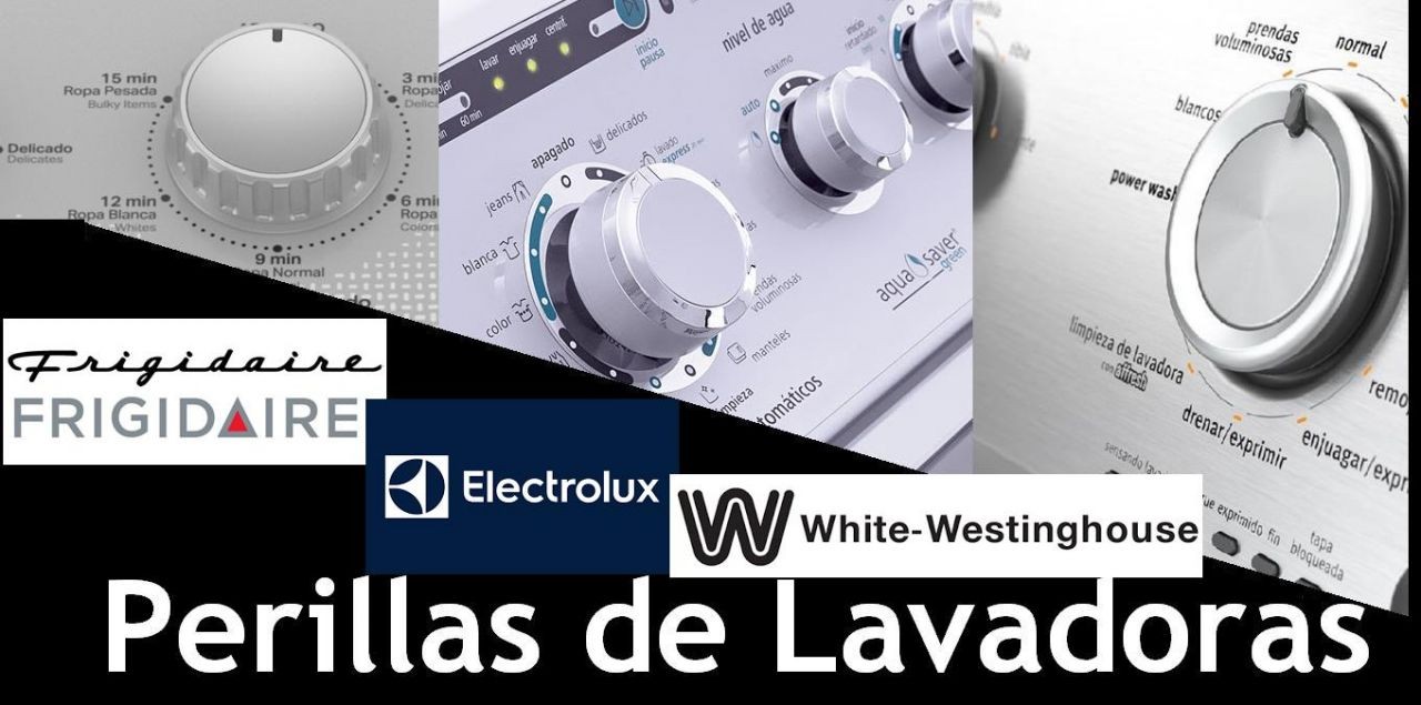 Perillas de control para lavadoras Electrolux, Frigidaire, Whitewestinghouse