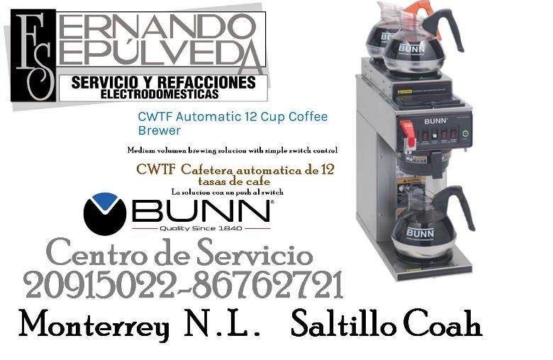 Refacciones de cafetera BUNN