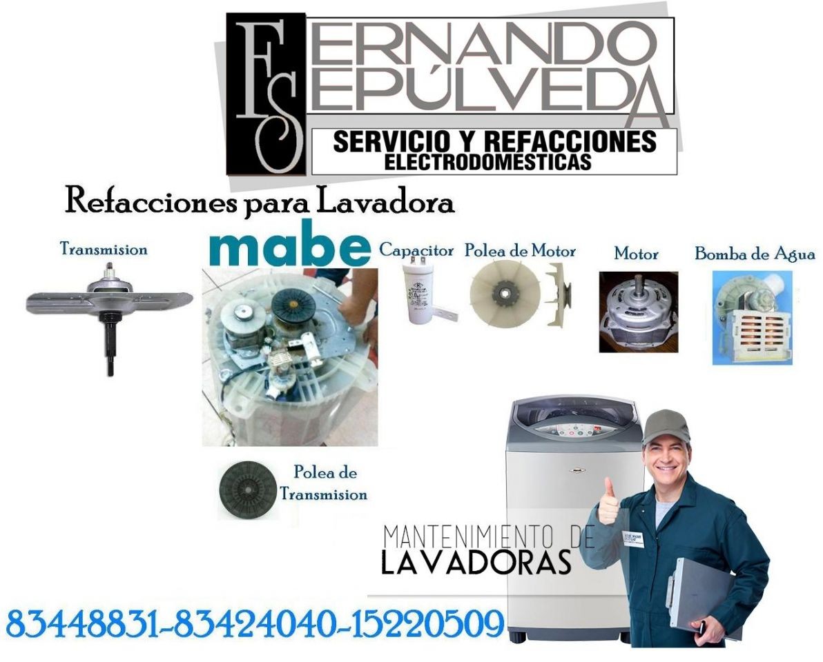 Refacciones y Servicio de Lavadora Mabe