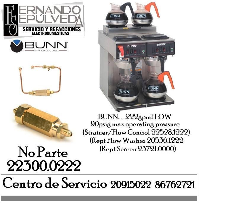 Válvula de Control (Flow Control) Cafetera BUNN