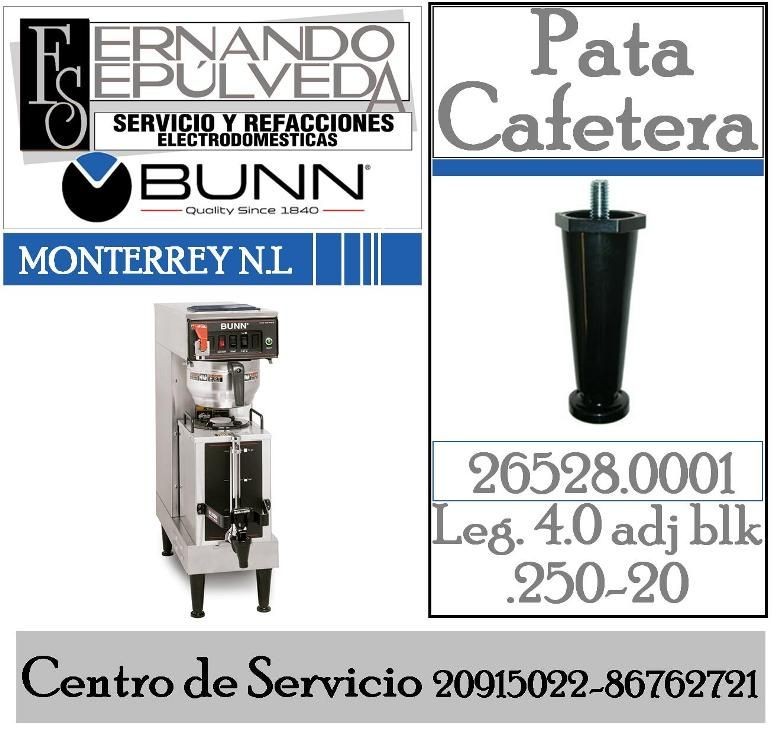 Pata de Cafetera BUNN (Leg 4.0 ADJ BLK 250-20)