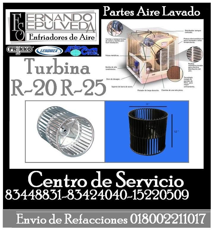 Turbina R-20 R-25 Enfriador de Aire o Aire Lavado