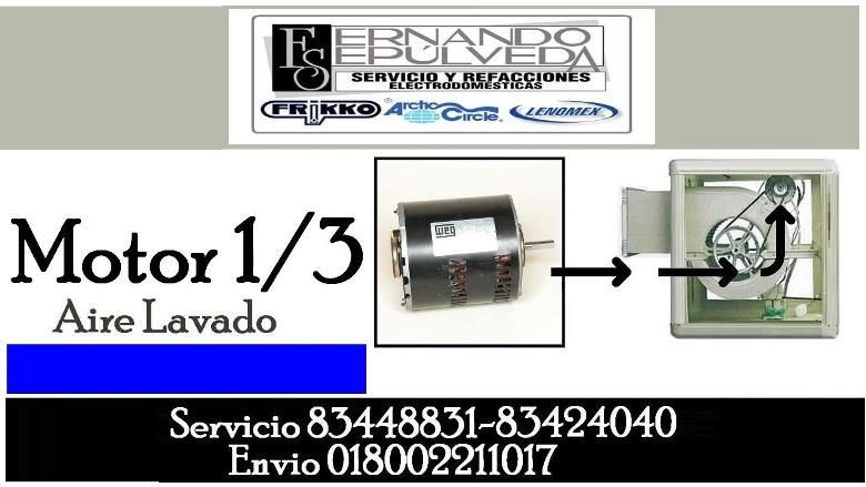 Motor 1/3 HP para Aire Lavado, Evaporativo o Enfriador de Aire R-30