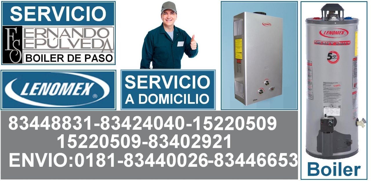 REPARACION Y REFACCIONES DE CALENTADOR DE AGUA O BOILER DE PASO LENOMEX EN MONTERREY