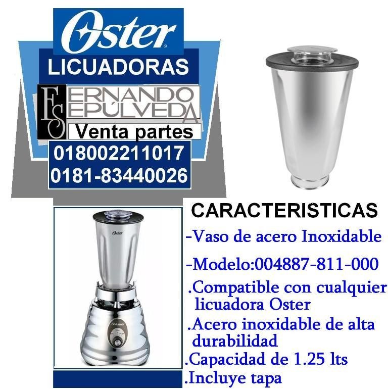 VASO DE ACERO INOXIDABLE  PARA  LICUADORA OSTER
