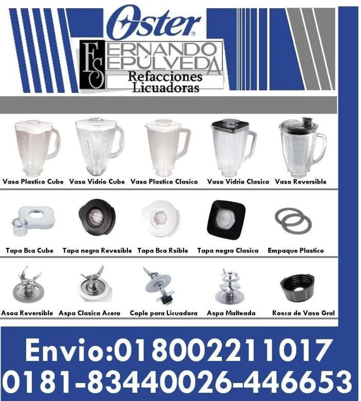 Refacciones Oster En Monterrey N.L. y Saltillo Coahuila