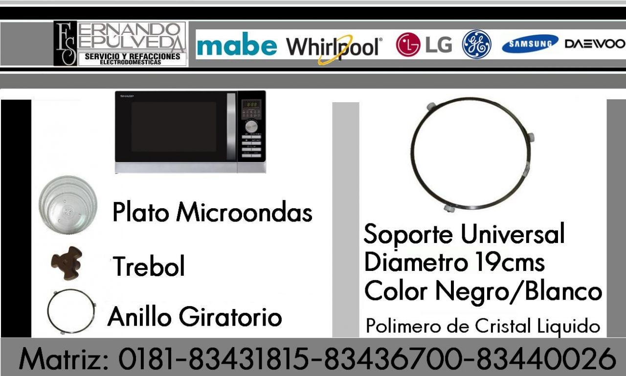 ARO GIRATORIO O CARRUSEL  HORNO MICROONDAS