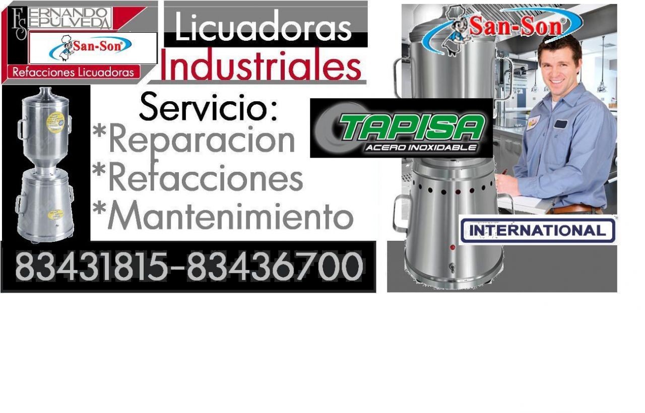 TALLER DE SERVICIO PARA LICUADORAS INDUSTRIALES TAPISA