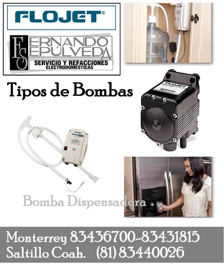 Bombas de dispensadoras de agua para refrigeradores, uso domestico se instala en cocina con grifo para consumo del garrafón al consumo humano o bien agregar agua de garrafón a algunos alimentos también a  cafeteras industriales tipo buun y diversos usos.