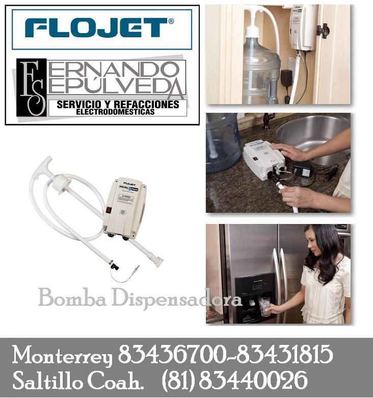 Bombas FLOJET  nueva  tendencia  de bombeo del agua de Garafon a su refrigerador  ice maker o grifo de tarja de cocina.