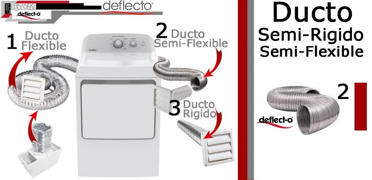 DUCTO SEMI-RIGIDO PARA SECADORA DE TODAS LAS MARCAS
ZONA SALTILLO-MONTERREY.