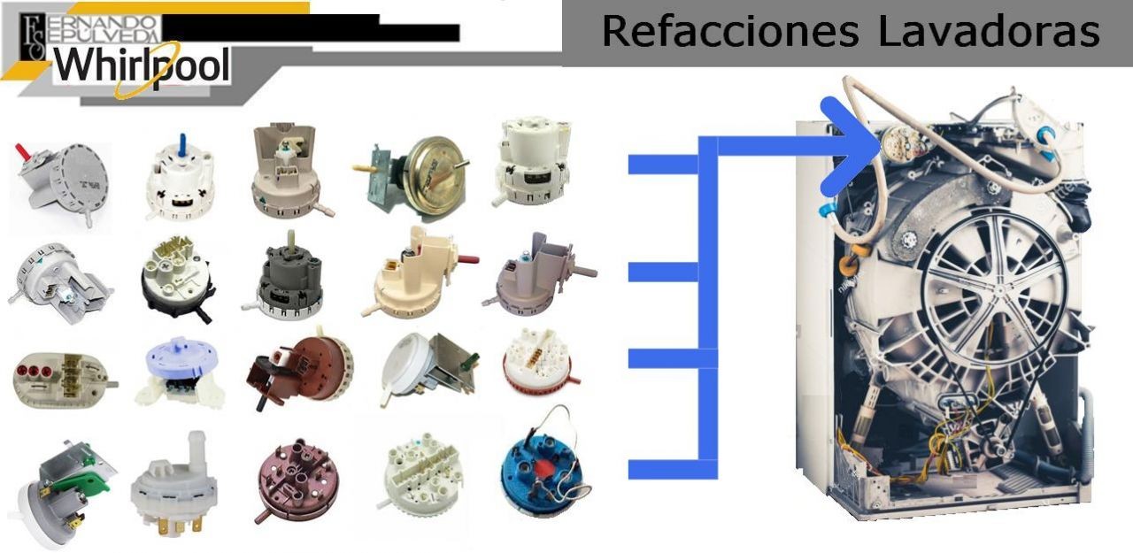 Presostatos  para las Lavadoras Whirlpool.