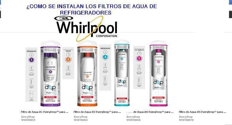 ¿SABES INSTALAR LOS FILTROS DE AGUA DE REFRIGERADORES WHIRPOOL?
